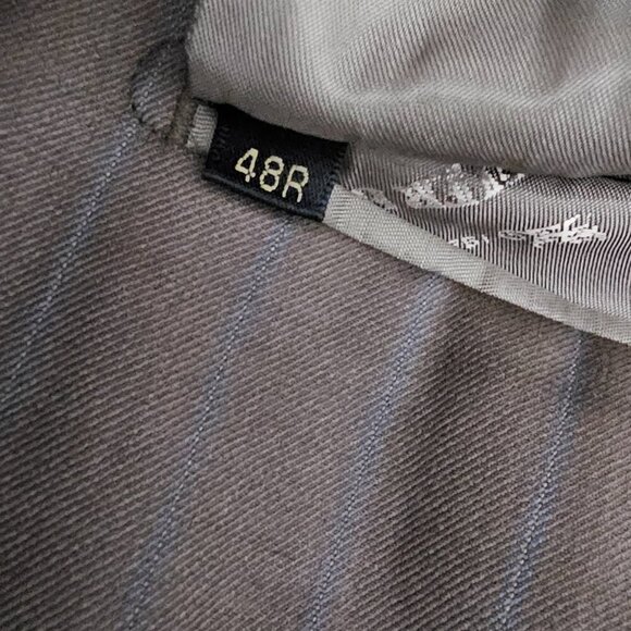 FR Tripler & Co Signature Gold Italian Lux Wool Cashmere Pinstripe Suit Jacket - Picture 5 of 14